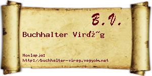 Buchhalter Virág névjegykártya